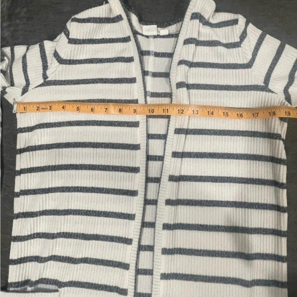 GAP ribbed black and white long striped Cardigan- size XS (fits like a small) - Picture 7 of 8